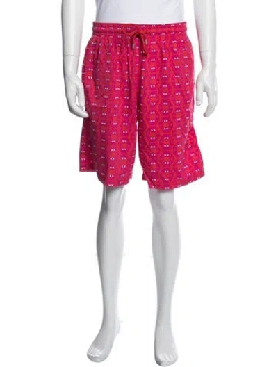 Pre-owned Vilebrequin Graphic Print Swim Trunks In Pink/red