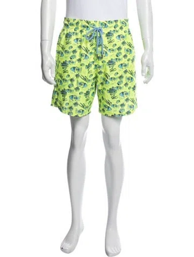 Pre-owned Vilebrequin Graphic Print Swim Trunks W/ Tags In Green