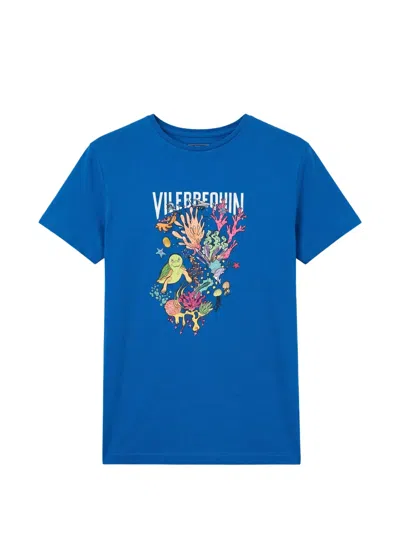 Vilebrequin Graphic-print Cotton T-shirt In Blue