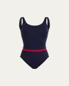 Vilebrequin X Ines De La Fressange Swimsuit In Bleu Marine