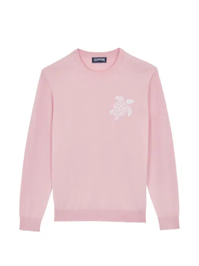 Vilebrequin Jacquard Turtle Crew-neck Sweater In Pink