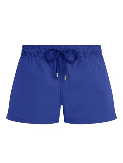 Vilebrequin Jcquard Turtles Swimshorts In Blue