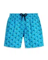 Vilebrequin Boys Blue Micro Turtle Swim Shorts In Hawaii Blue