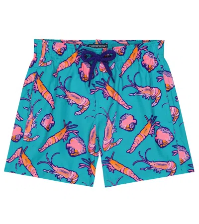 Vilebrequin Kids' Jihin Printed Swim Trunks In Curacao