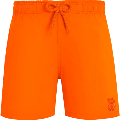 Vilebrequin Elasticated-waist Swim Shorts In Orange