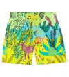 Vilebrequin Jim Printed Twill Swim Trunks In Gingembre