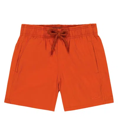 Vilebrequin Kids' Jim Swim Trunks In Rouille