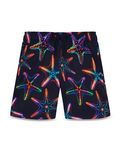 Vilebrequin Jirise Printed 4 Swim Trunks - Little Kid, Big Kid In Navy