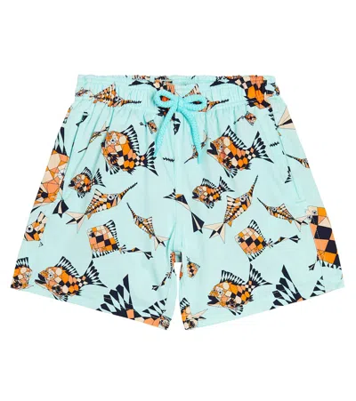 Vilebrequin Kids' Jirise Printed Swim Trunks In Multicoloured