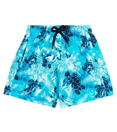Vilebrequin Kids' Jirise Printed Swim Trunks In Multicoloured
