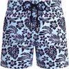 Vilebrequin Jungle Leaves Stretch Short Swim Shorts In Pacific