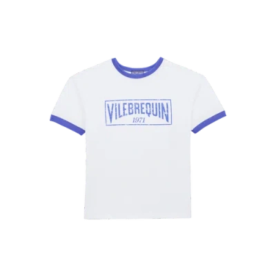 Vilebrequin Kids' Bicolor Logo Cotton T-shirt In Marrakech