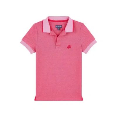 Vilebrequin Kids' Organic Cotton Polo Shirt In Petunia