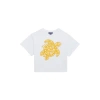 Vilebrequin Kids' Embroidered Turtle Cotton T-shirt In Blanc