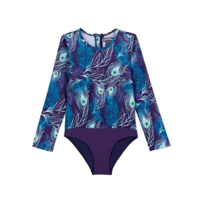 Vilebrequin Kids' Eyes Of The Wind Swimsuit In Minuit