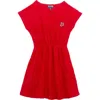 Vilebrequin Kids' Flower Power Terry Dress In Lipstick