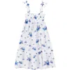 Vilebrequin Cotton-silk Floral Print Dress In Off-white