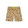 Vilebrequin Elastic Waist Swim Trunks In Chartreuse
