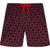 Vilebrequin Boy's Homard Lobster Printed Swim Shorts In Bleu Marine