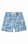 Vilebrequin Kids' Light Denim Printed Starfish Bermuda Shorts