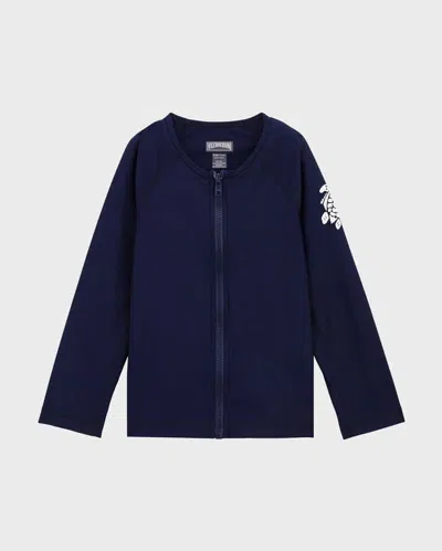 Vilebrequin Kids Long Sleeves Rashguard Solid In Black