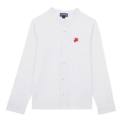 VILEBREQUIN VILEBREQUIN KIDS' MAO COLLAR ORGANIC COTTON SHIRT