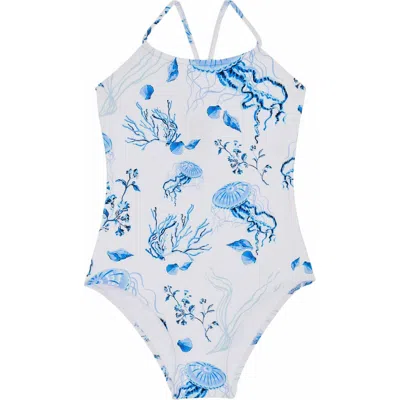 VILEBREQUIN VILEBREQUIN KIDS' MEDUSA AND SHELLS ONE-PIECE SWIMSUIT
