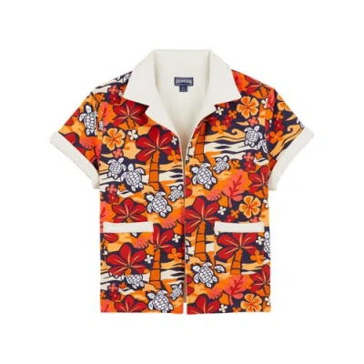 VILEBREQUIN VILEBREQUIN KIDS' MONOI TURTLE TERRY REVERSABLE SWIM SHIRT