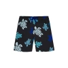 Vilebrequin Turtle-print Swim Shorts In Noir