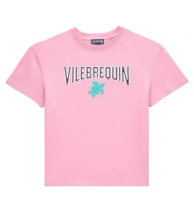 Vilebrequin Babies' Girls' Gabin Short Sleeve Crewneck Graphic Tee - Little Kid, Big Kid In Bonbon