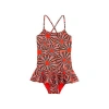 Vilebrequin Graphic-print Swimsuit In Coquelicot
