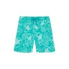 Vilebrequin Kids' Oursins Bicolor Swim Shorts In Vert Disco