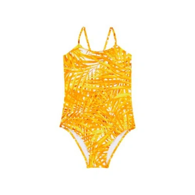 VILEBREQUIN VILEBREQUIN KIDS' PALM LEAVES JERSEY ONE-PIECE SWIMSUIT