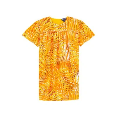 VILEBREQUIN VILEBREQUIN KIDS' PALM LEAVES PRINTED TERRY DRESS