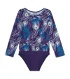 Vilebrequin Peacock Feather Swimsuit (2-6 Years) In Blue