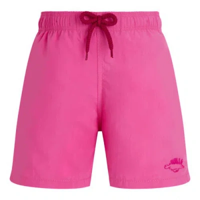 Vilebrequin Kids' Rascasses Aquareactive Swim Shorts In Laurier Rose