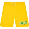 Vilebrequin Kids' Stretch Swim Trunks Dad And Son In Soleil