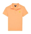 Vilebrequin Kids' Tencel Cotton Polo In Fluo Fire