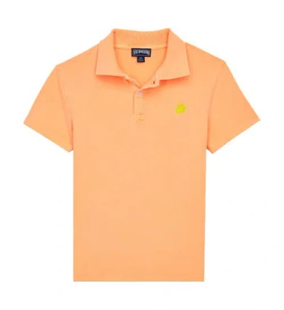 Vilebrequin Babies'  Kids' Tencel Cotton Polo In Fluo Fire