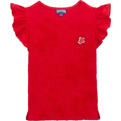 Vilebrequin Kids' Terry Tank Top In Lipstick