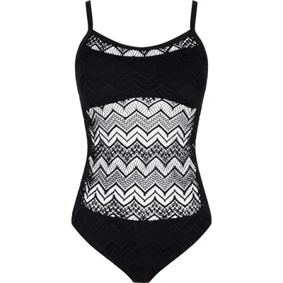Vilebrequin Lace One-piece Swimsuit In Black