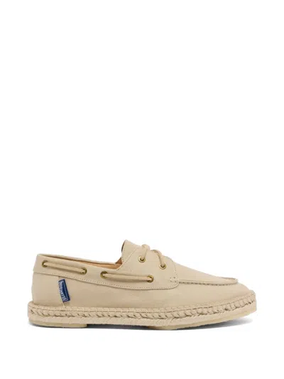 Vilebrequin Suede-trimmed Canvas Espadrilles In Brown