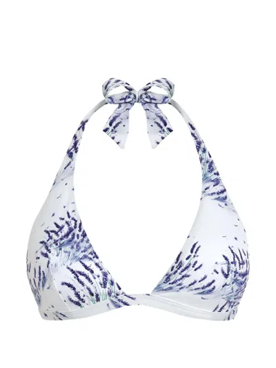 Vilebrequin Lavender-print Halterneck Bikini Top In Multi