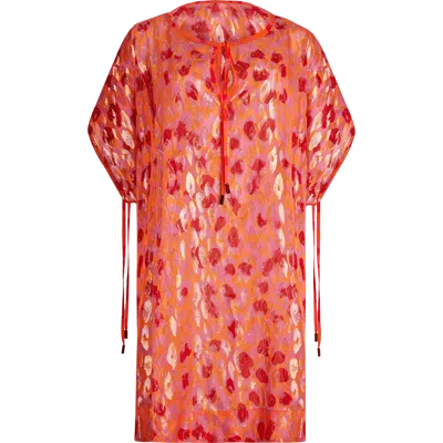 Vilebrequin Abstract Leopard Printed Coverup Dress In Apricot