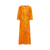 Vilebrequin Madrague Cotton And Silk Kaftan In Orange