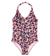Vilebrequin Leopard-print Halterneck Swimsuit In Bonbon