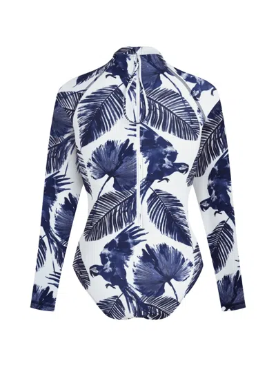 Vilebrequin Lexane Papagaio Long-sleeve Rashguard In Blue