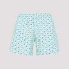 Vilebrequin Micro Ronde Des Tortues Rainbow Stretch Short Swim Shorts In Light Blue