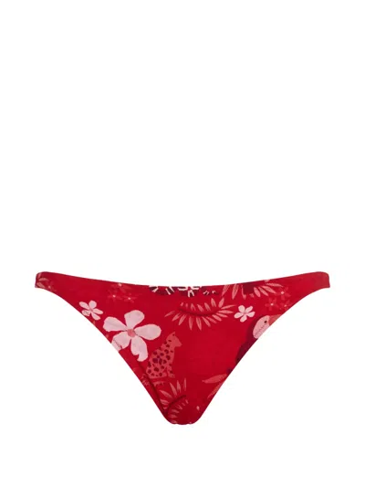 Vilebrequin Lili Papel De Embrulho Bikini Bottoms In Red