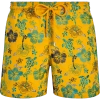 Vilebrequin Tropical Turtles Mistral Swim Shorts In Yellow